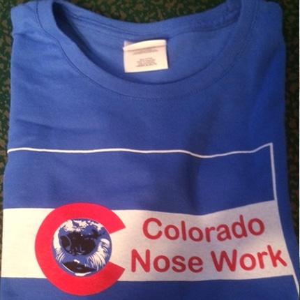 T-shirt – Silkscreened with Colorado: Nose Work, Dogs Smell Better Up Here